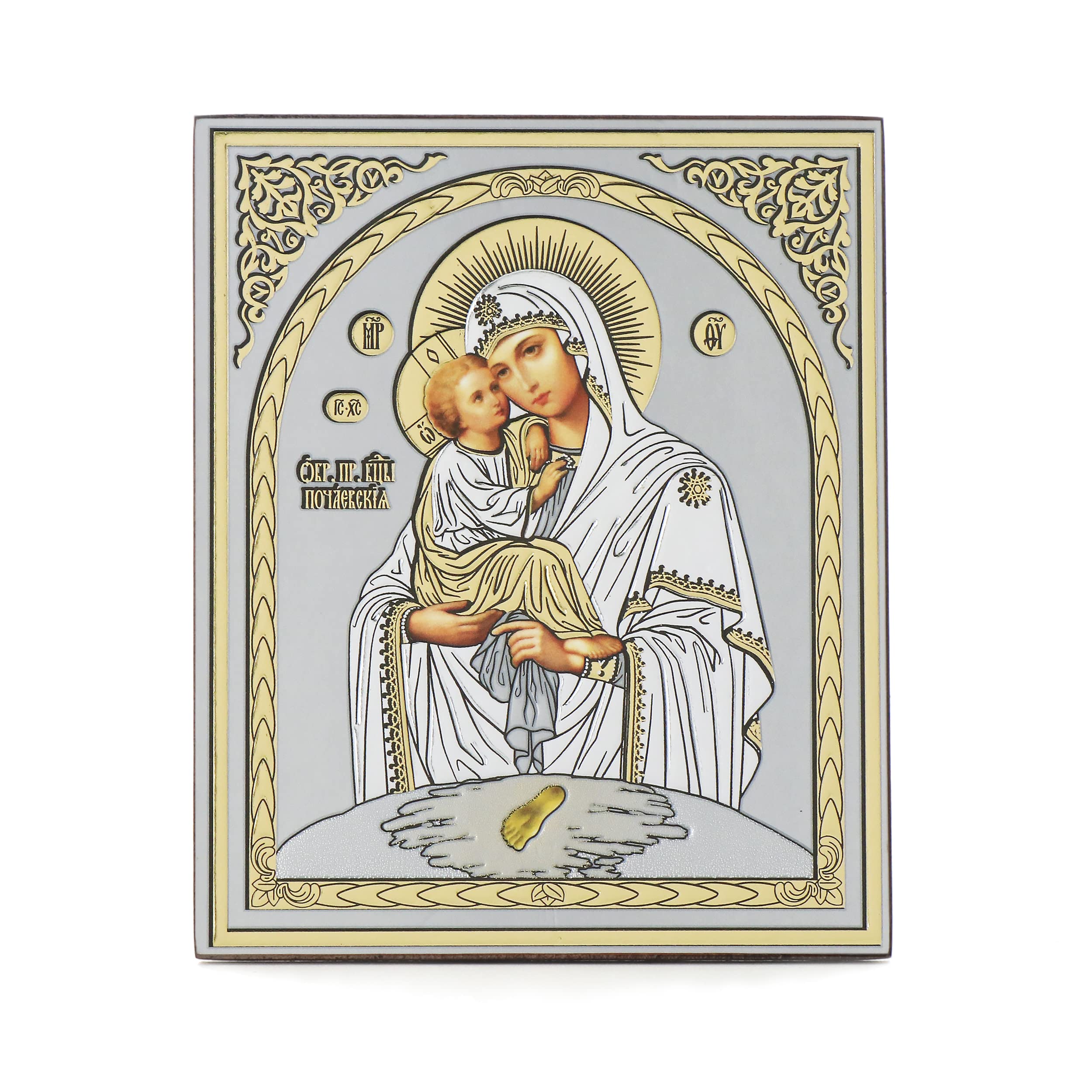 NKlaus Religious Icons Ikone Gottesmutter von Pochaev 10x12cm
