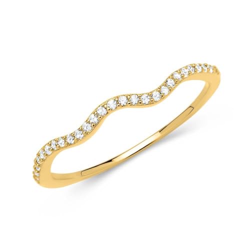 JEWLIX SR0383-G Ring 925 Silber Zirkonia geschwungen