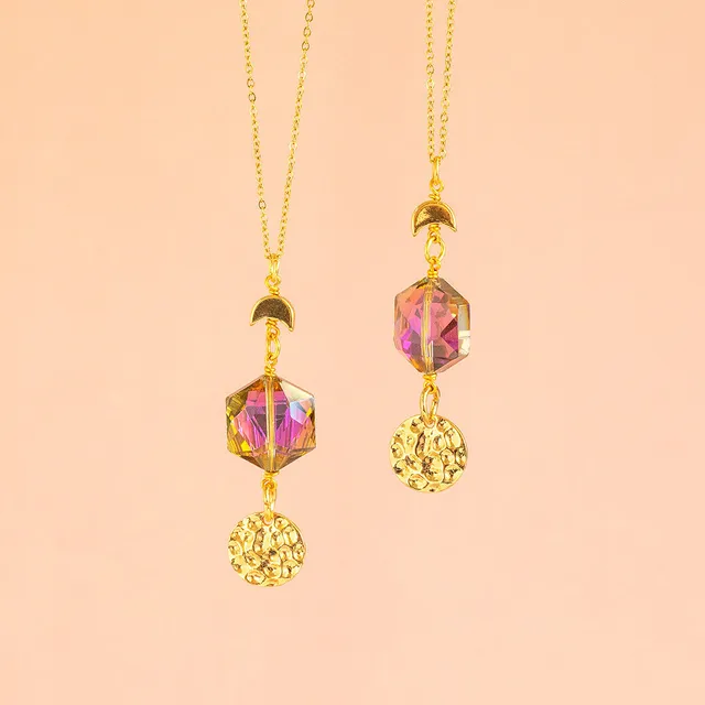 Joy by Corrine Smith Eclipse Hex Halskette Gold Lila Limitiert