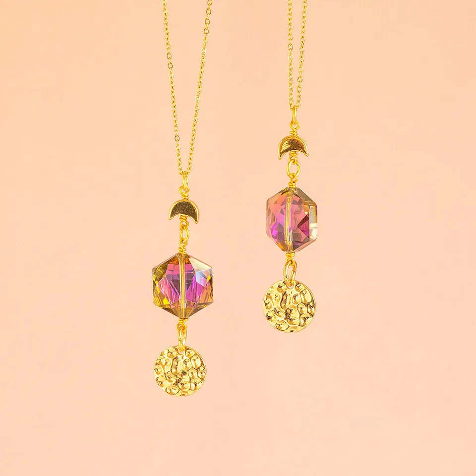 Joy by Corrine Smith Eclipse Hex Halskette Gold Lila Limitiert