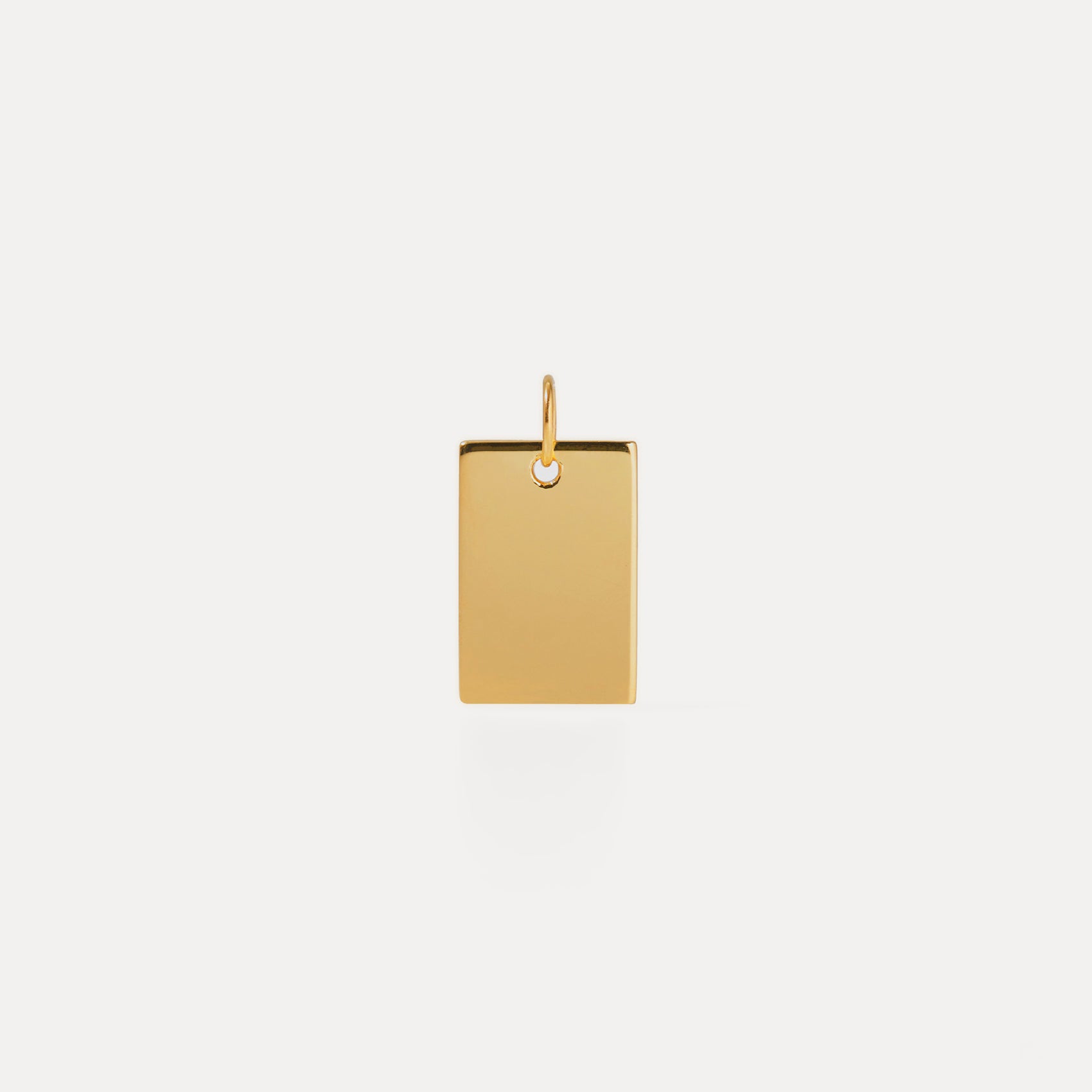Stilnest Folio Tag Anhänger 24k Gold Vermeil Silber