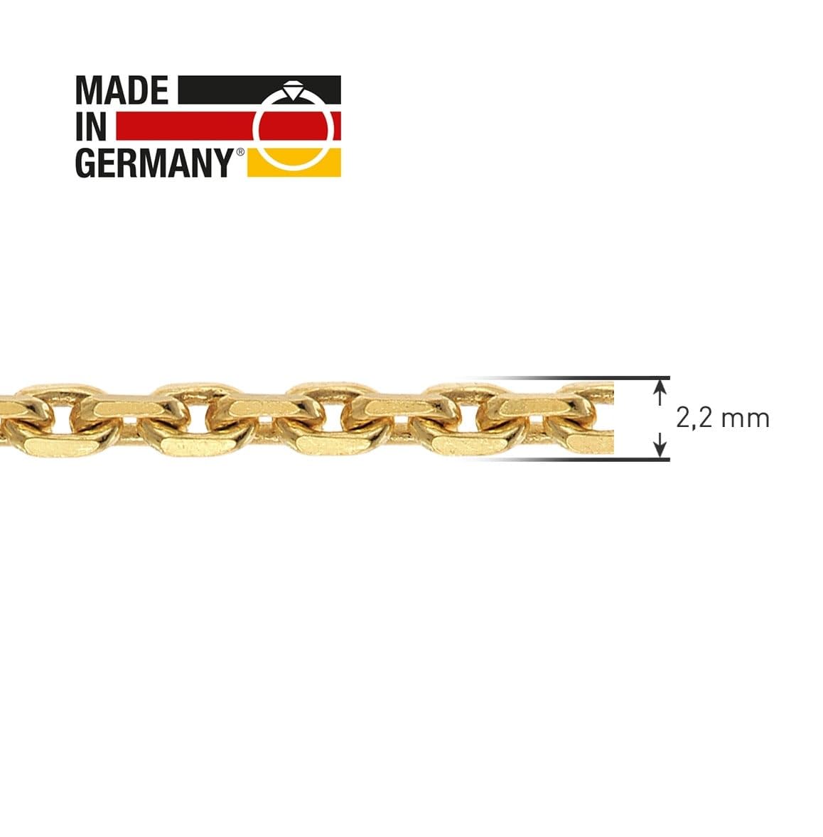 trendor 31230 Halskette vergoldet 50 cm 2,2 mm