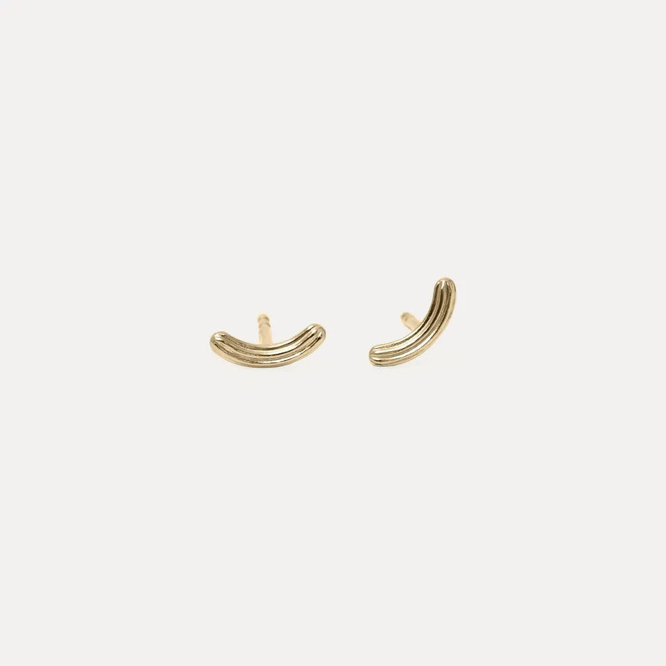 Stilnest Churro Ohrstecker Ohrringe 585 Gold 14k Massivgold zierlich