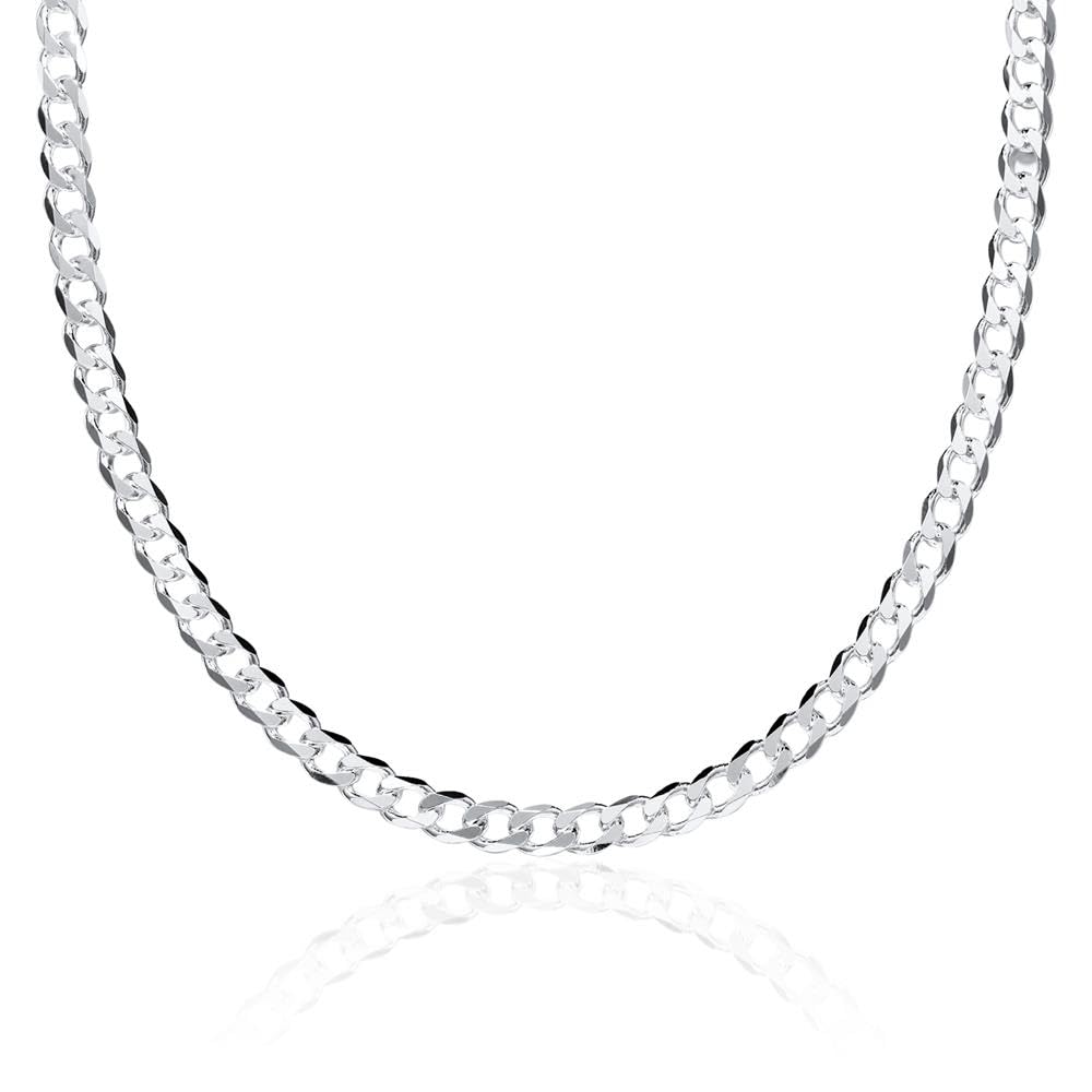 JEWLIX Panzerketten PK0045 Silberkette 4,5 mm 75 cm 925