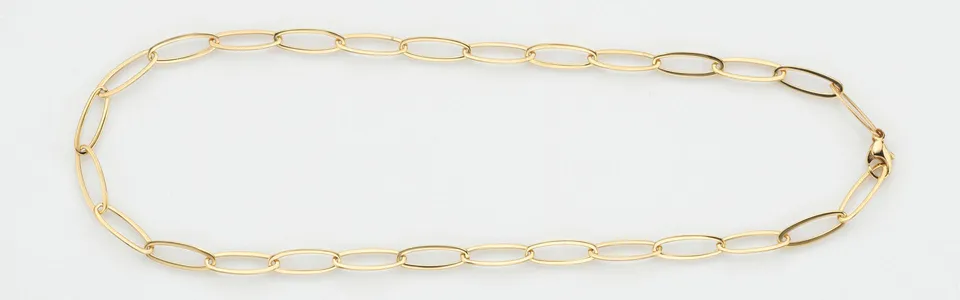 Eugen Rühle Fantasiekette ovale Glieder 6mm 585 Gelbgold 45cm