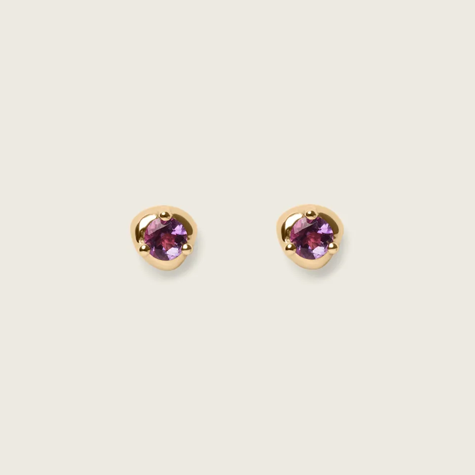 Stilnest Mini Birthstone Ohrstecker 585 Gold Geburtsstein