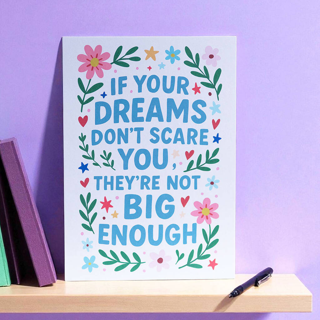 Joy by Corrine Smith Dream Big Floral A5 Print Blume