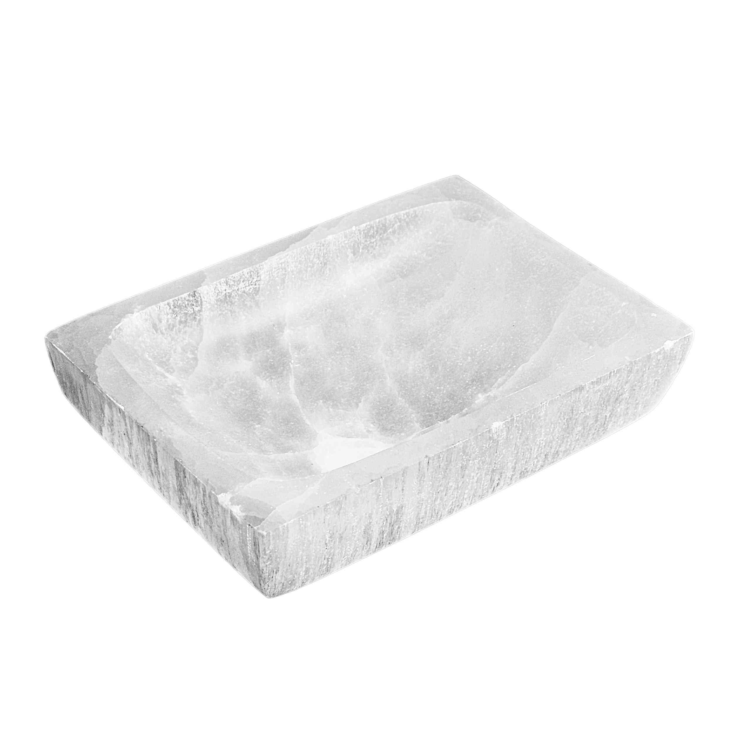 NKlaus Healing Crystals Selenit Schale 15x10 cm rechteckig