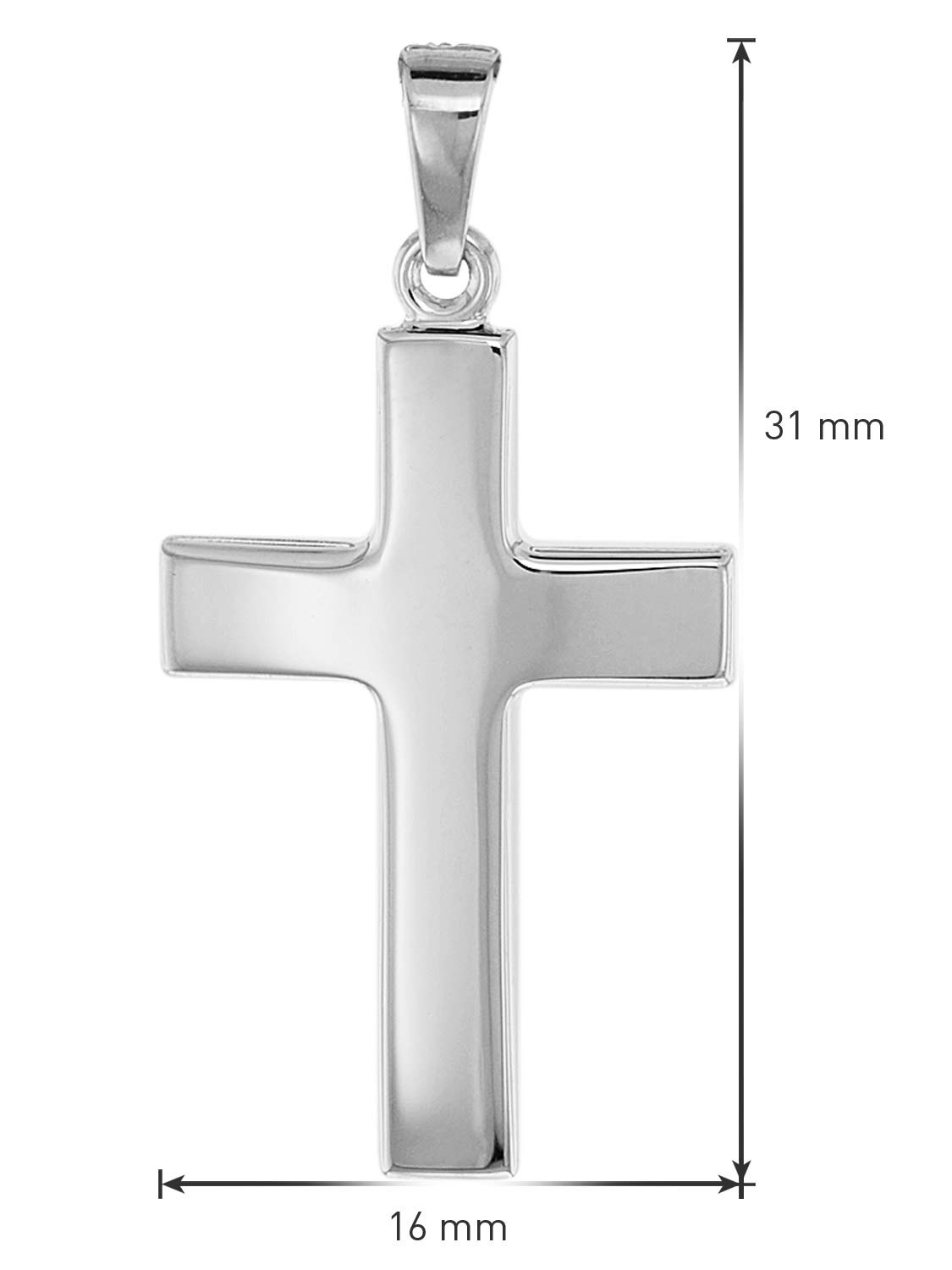 trendor Kreuz Halskette Herren Silber 925 50cm 27mm