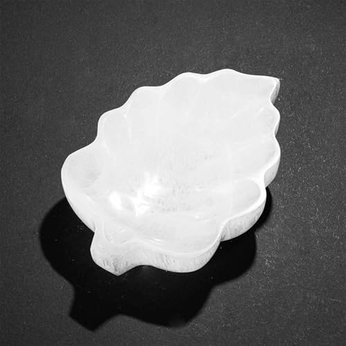 NKlaus Healing Crystals Selenit Blattschale 14 cm Energieschale