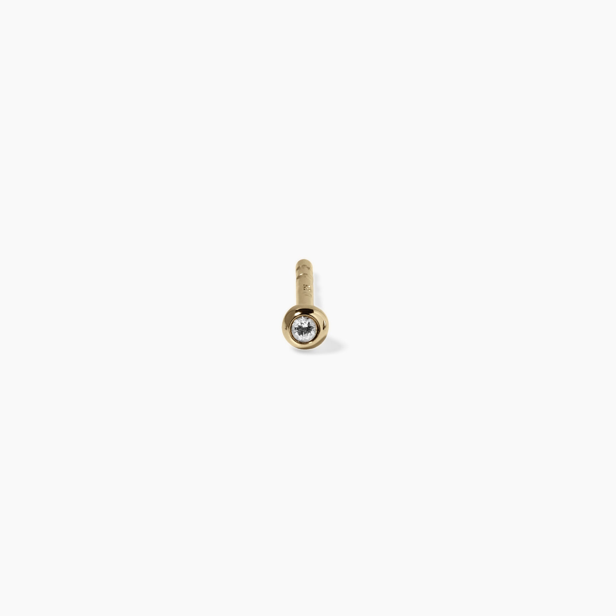 Stilnest Brilliant Dot Ohrstecker Single 585 Gold Saphir