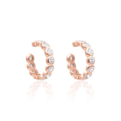 JEWLIX Ohrstecker Ear Cuffs Zirkonia Rosé 925 Silber Paar