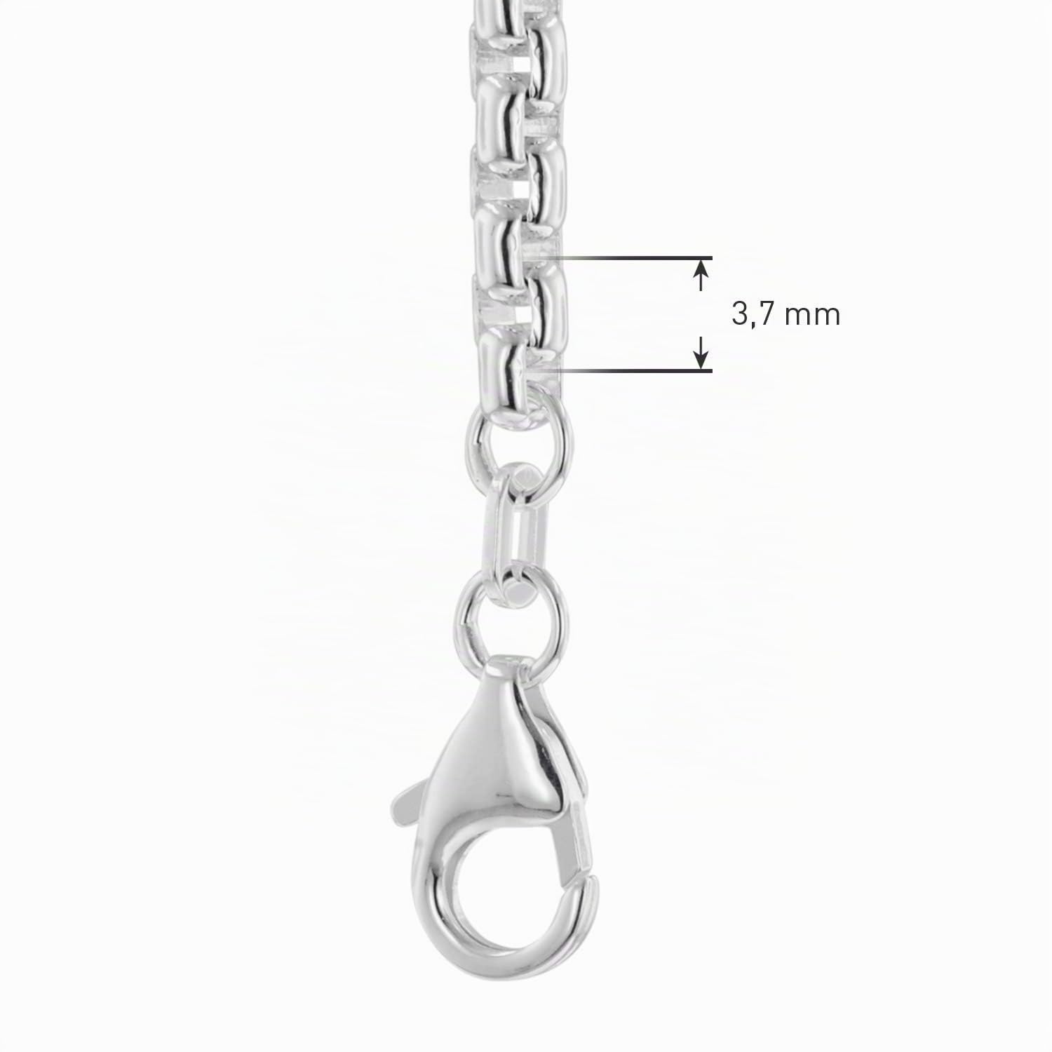 trendor 39415 Venezia-Kette 925 Silber Halskette Rund 3,7 mm