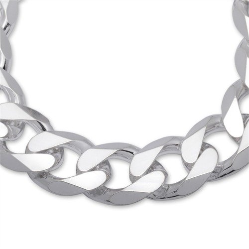 JEWLIX Panzerarmbänder PA0170 Herrenarmband 925 Silber 17mm