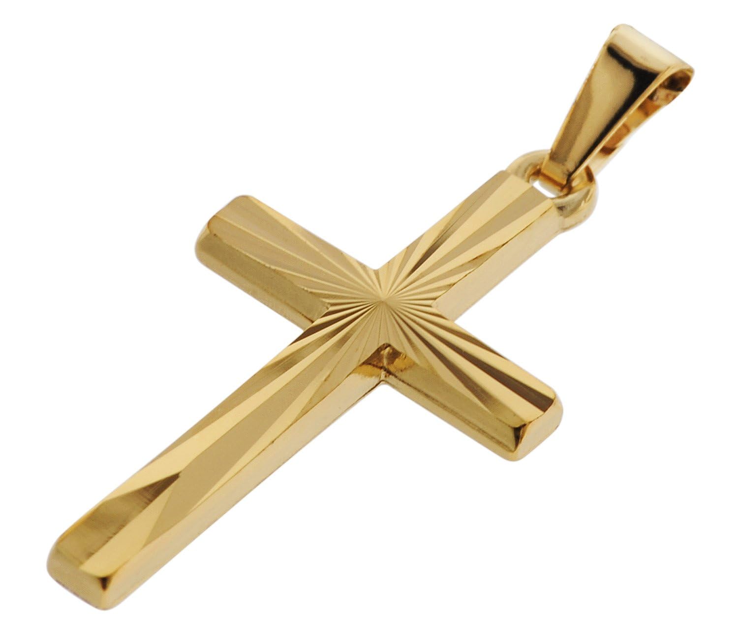 trendor Halsketten Kreuz-Anhänger Gold 333 22 mm 42 cm