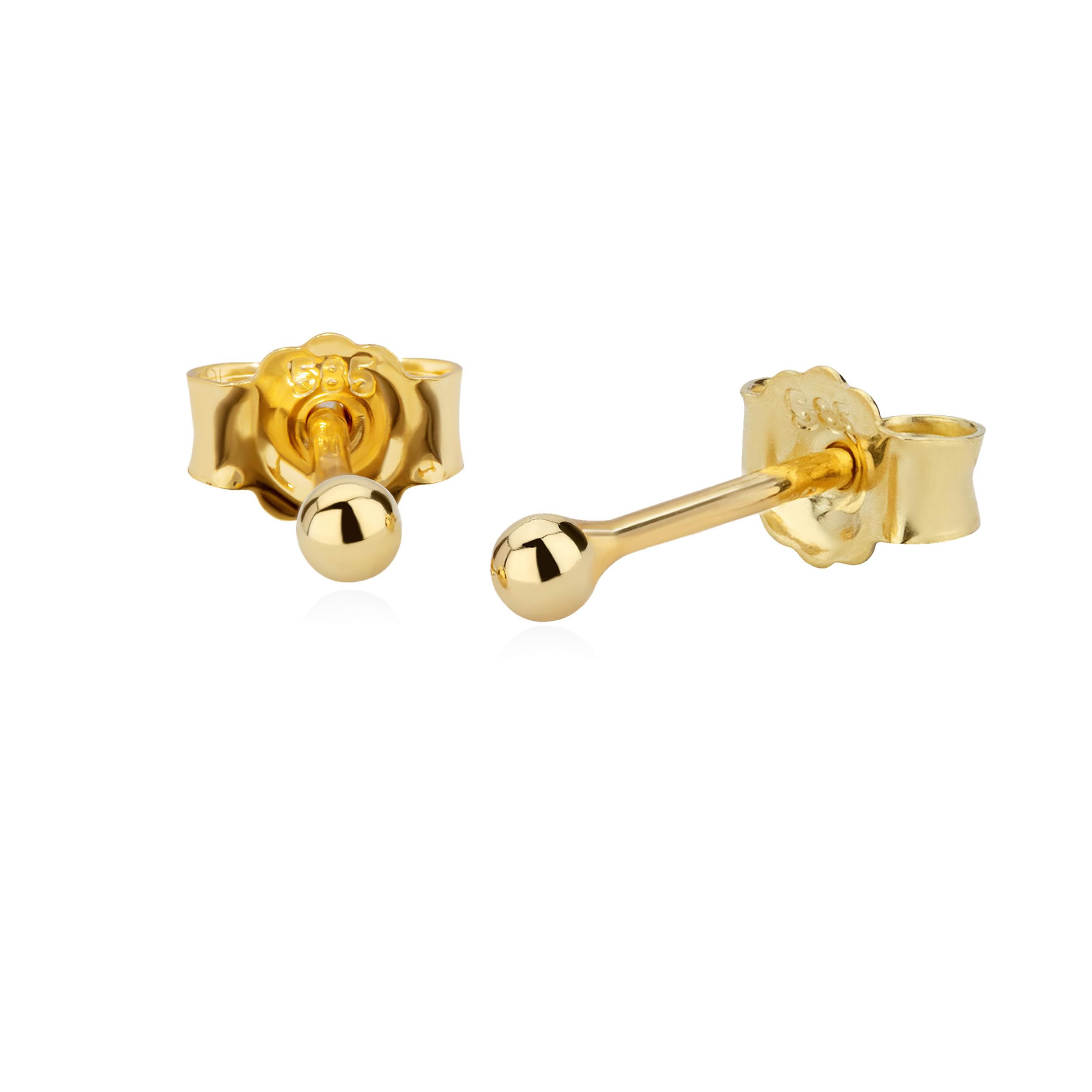 NKlaus Kugelohrstecker 585 Gelbgold 3,0mm Ohrringe