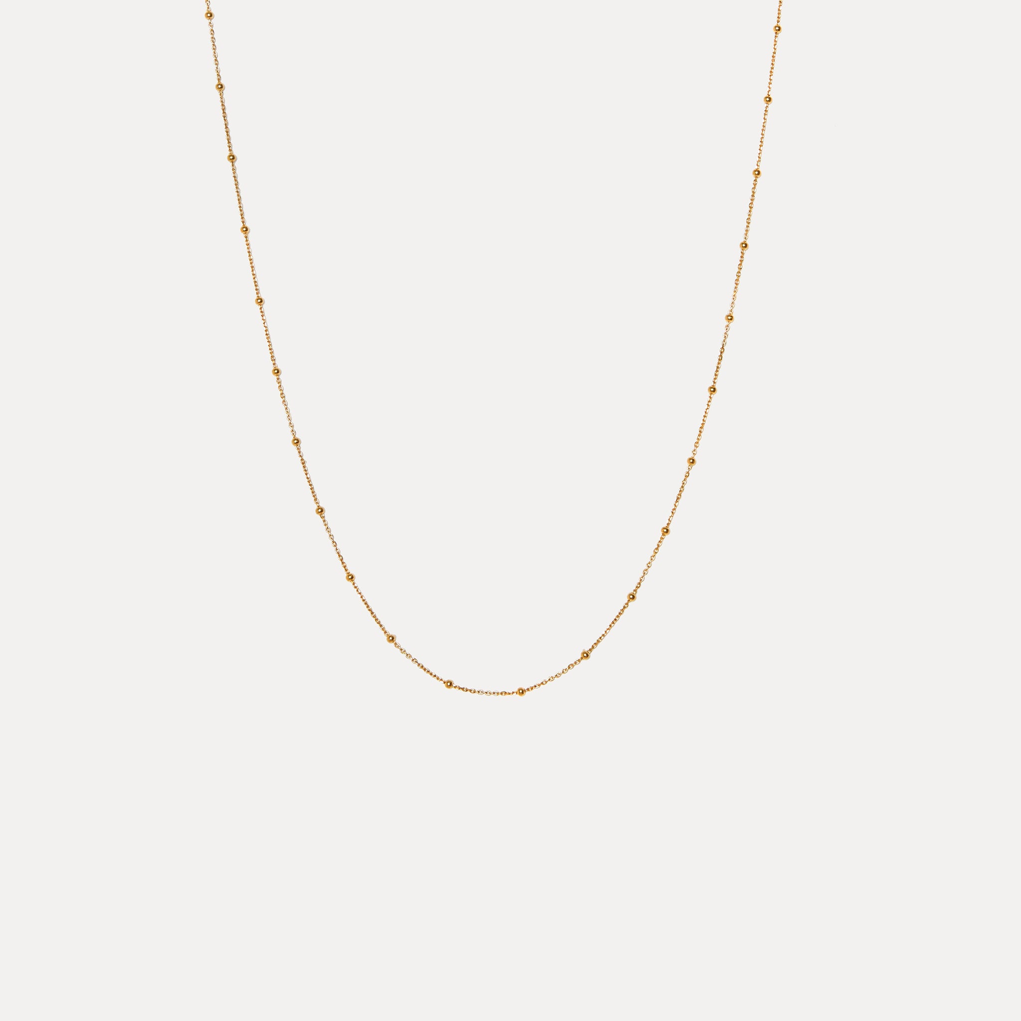 Stilnest Satellite Kette Ankerkette 24k Gold Vermeil 45cm