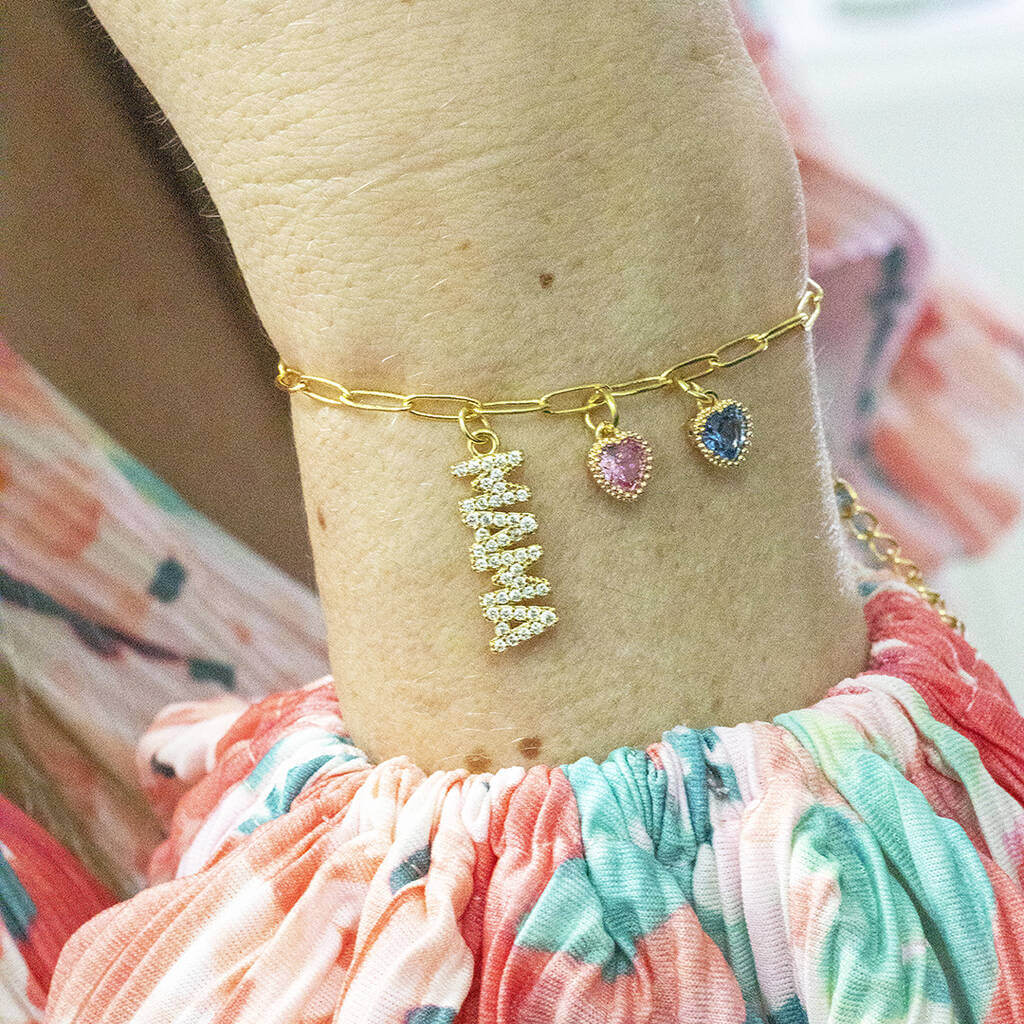 Joy by Corrine Smith Mama Charm Armband Geburtsstein Edelstein