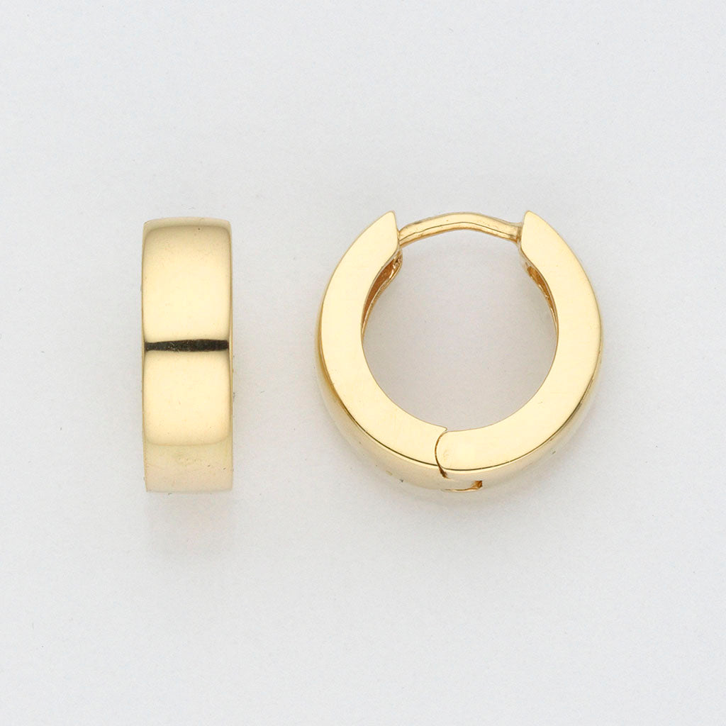 Eugen Rühle Ohrschmuck Scharnier-Creolen 12mm Gelbgold