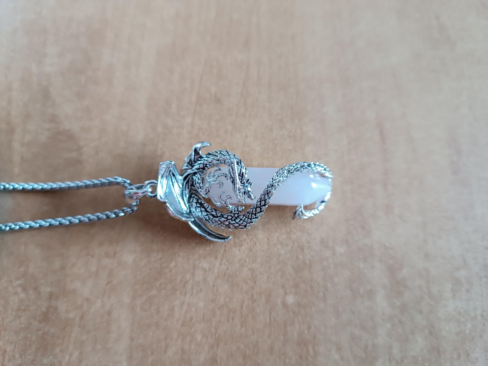 Eudora Harmony Bola Drachen Halskette Amulett blau 20+24 Zoll