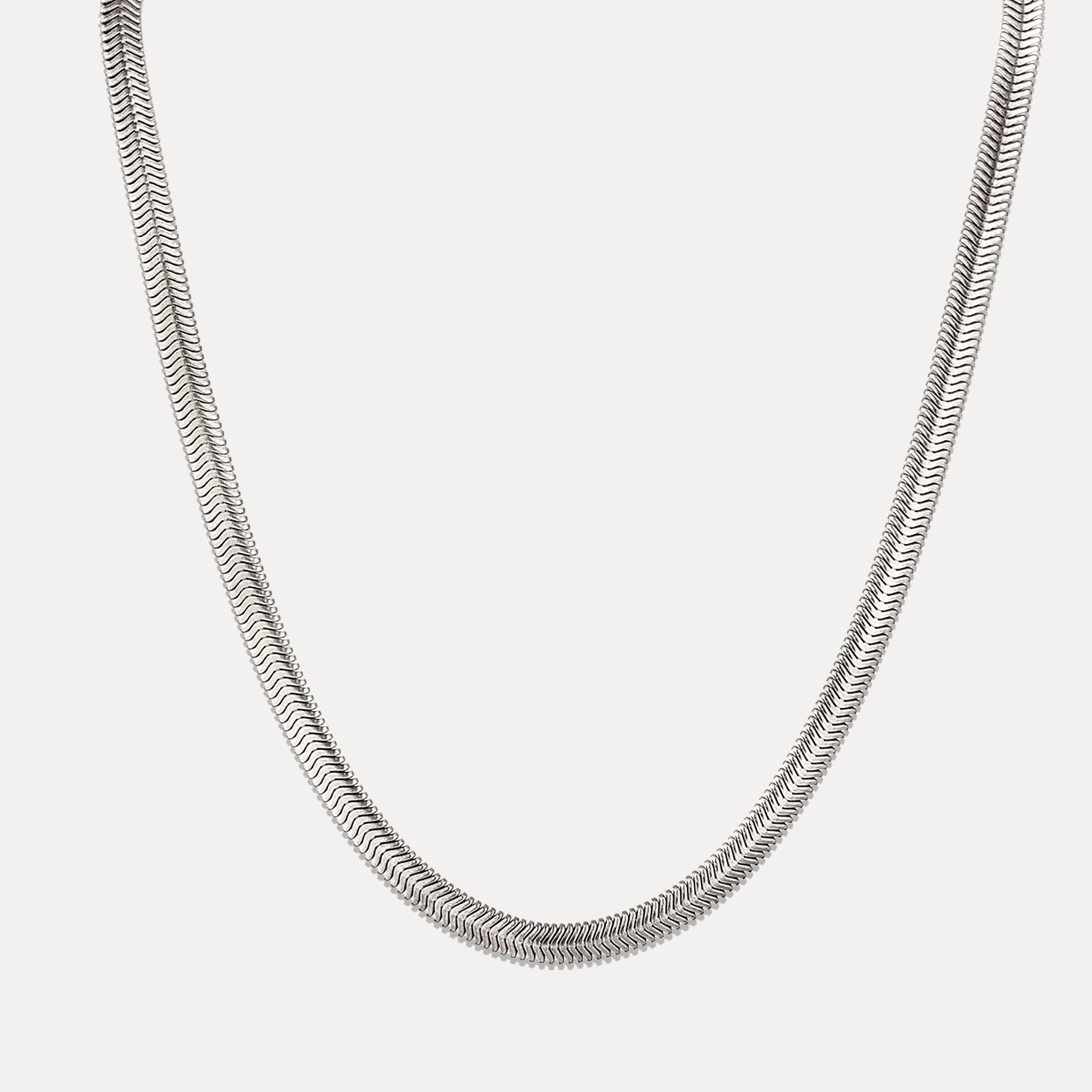 Stilnest Herringbone Chain Choker Kette Gold Vermeil 40cm