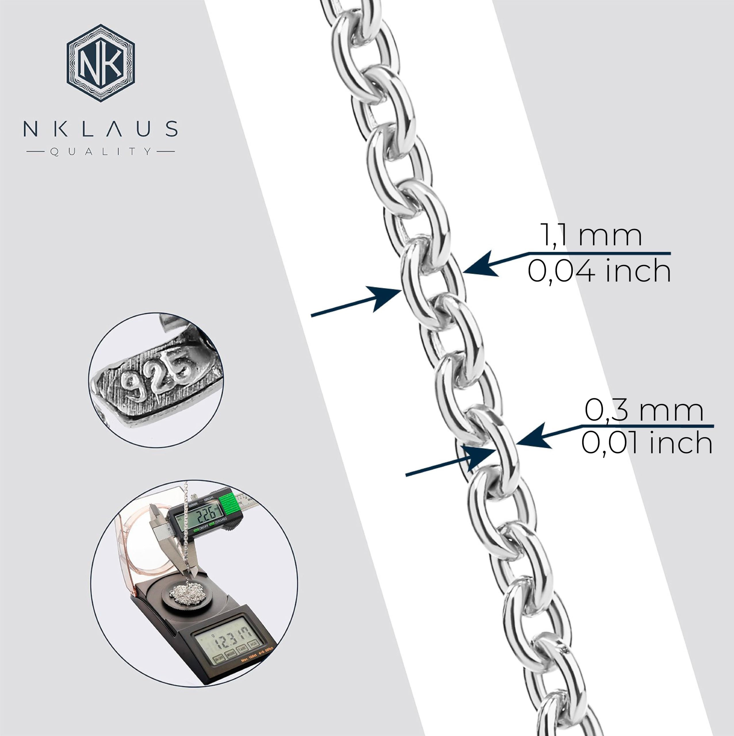 NKlaus Ankerkette Halskette Silber 925 38 cm