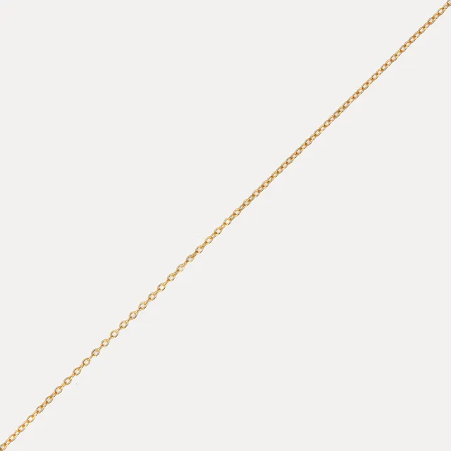 Stilnest Ankerkette Halskette 24k Gold Vermeil 45cm