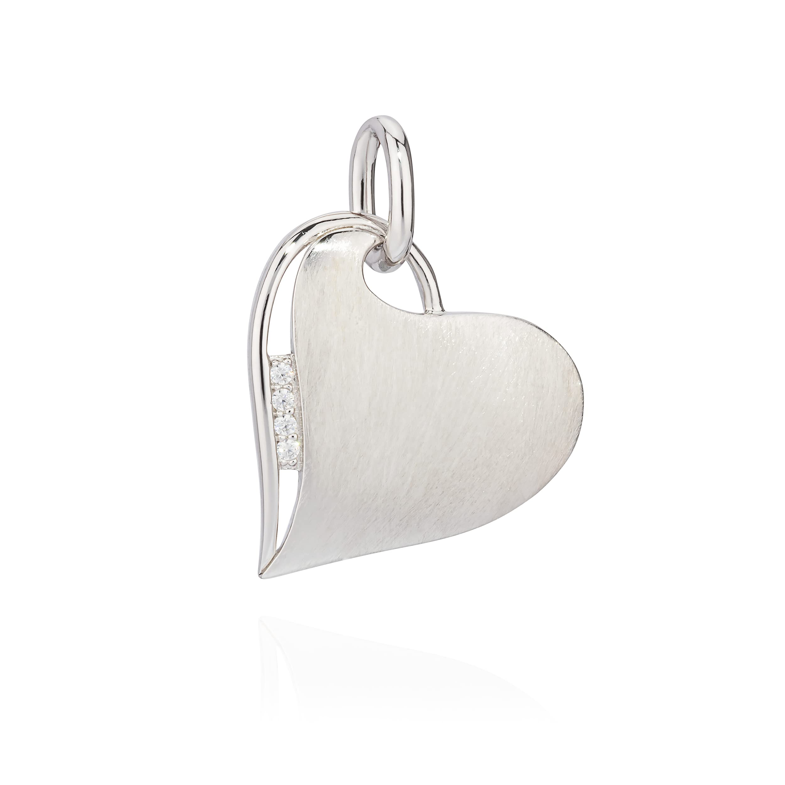 NKlaus Jewellery Herz Anhänger 9776 925 Silber 21x20mm Zirkonia
