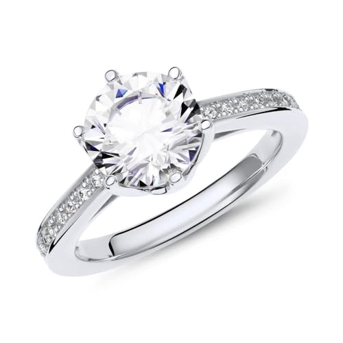 JEWLIX VR0048 Verlobungsring Silber 52mm Zirkonia
