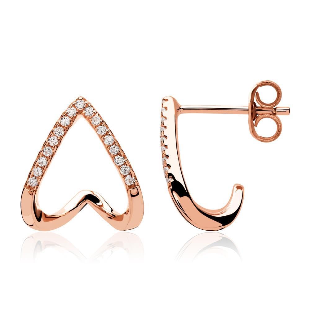 JEWLIX Ohrstecker SE0832 Ohrringe Roségold mit Zirkonia