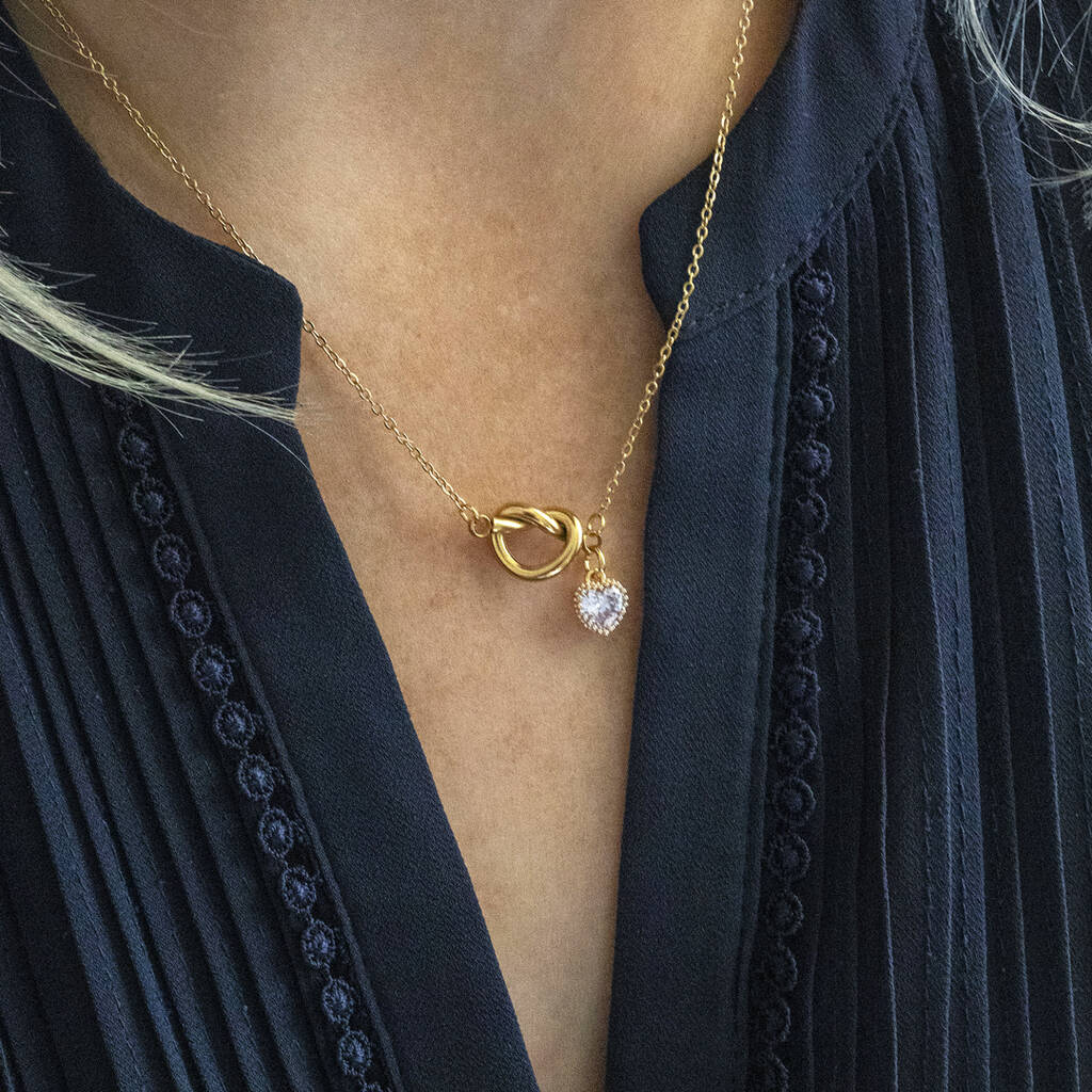 Joy by Corrine Smith Friendship Knot Halskette Gold Herz