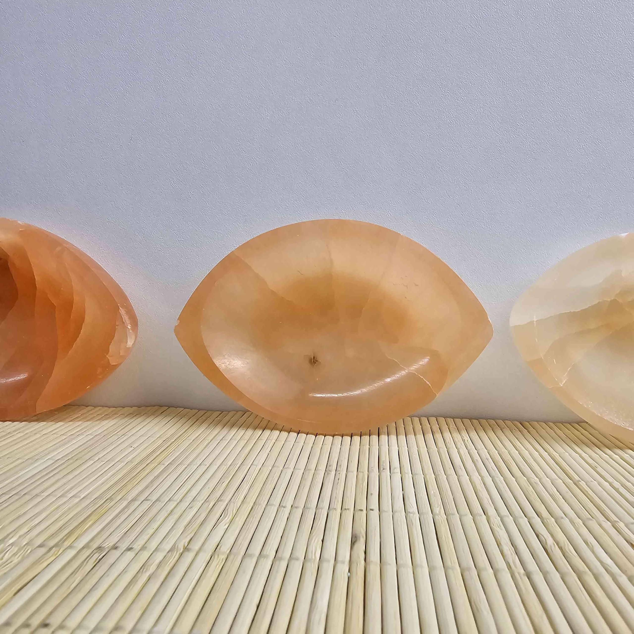 NKlaus Healing Crystals Selenit Schale Orange 10,5cm