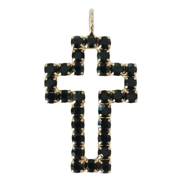 Alevá Bijoux Croci Alba Kreuz Anhänger Gold 6,2 cm