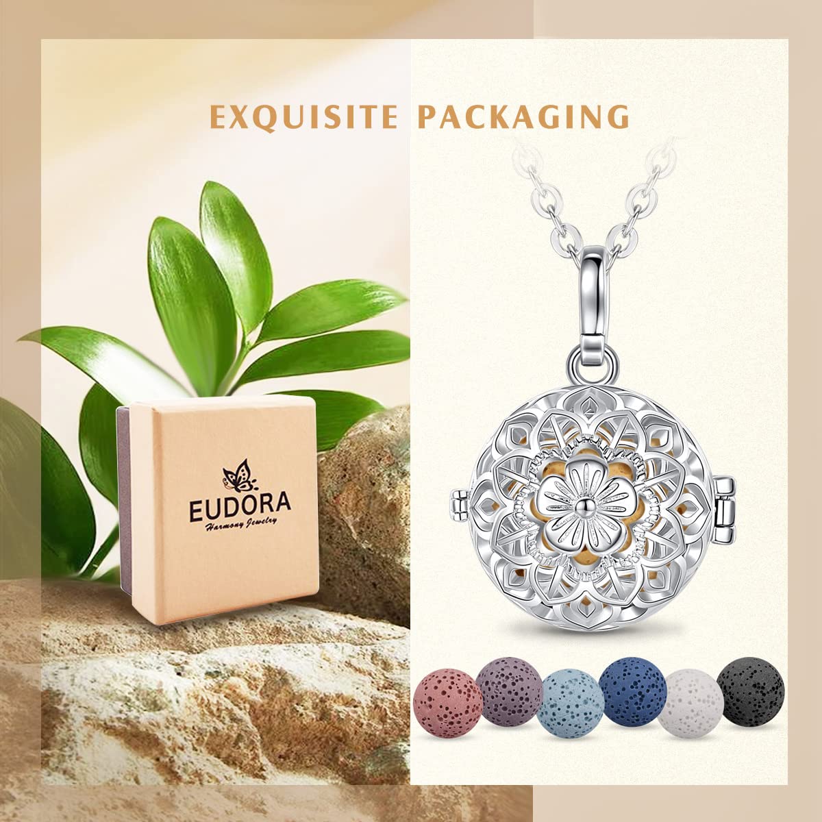 Eudora Harmony Bola Kirschblüten Aroma Kette 61 cm 18 mm