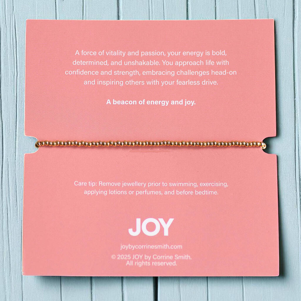 Joy by Corrine Smith Red Aura Harmony Armband Gold Rot Kristall
