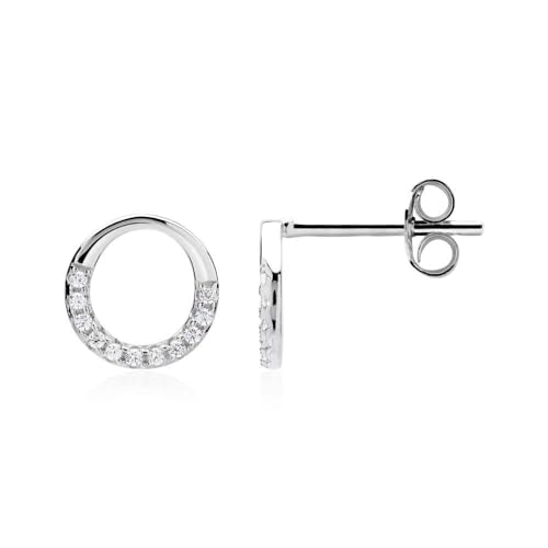 JEWLIX Ohrstecker 925er Silber Zirkonia hochglanzpoliert