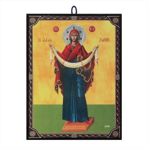 NKlaus Religious Icons Maria Schutz Ikone Holz 9,7cm