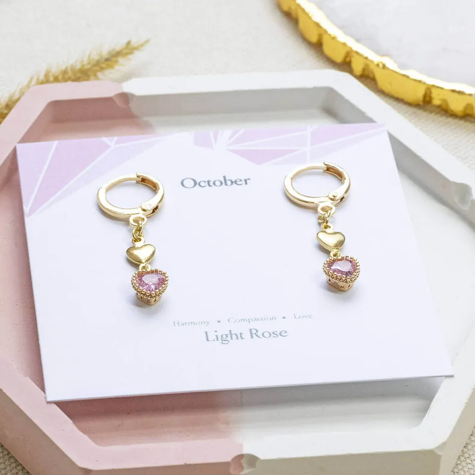Joy by Corrine Smith Herz Ohrringe Gold Geburtsstein