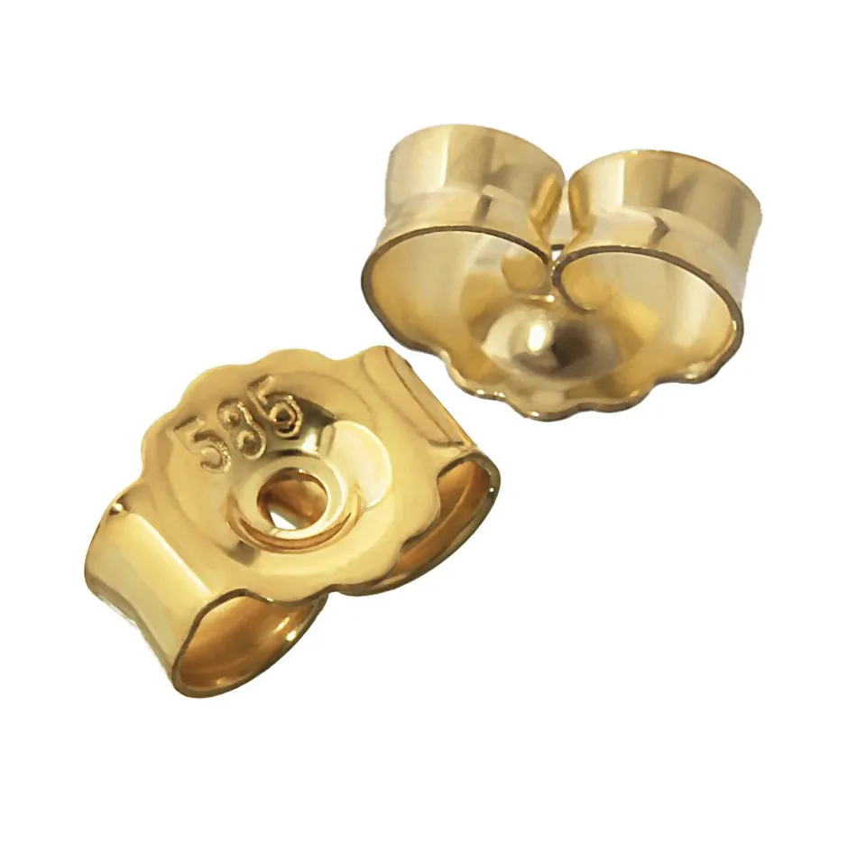 NKlaus Jewellery Gegenstecker Gelbgold 585 5,2mm Paar