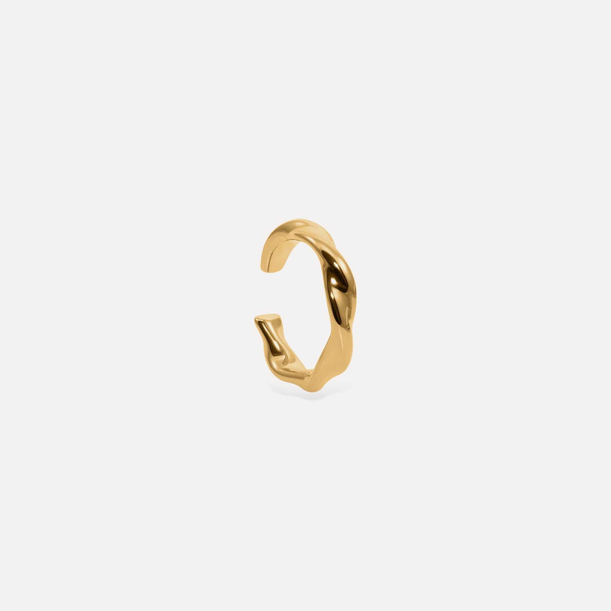 Stilnest Flux Ear Cuff Ohrringe 24k Gold Vermeil twisted