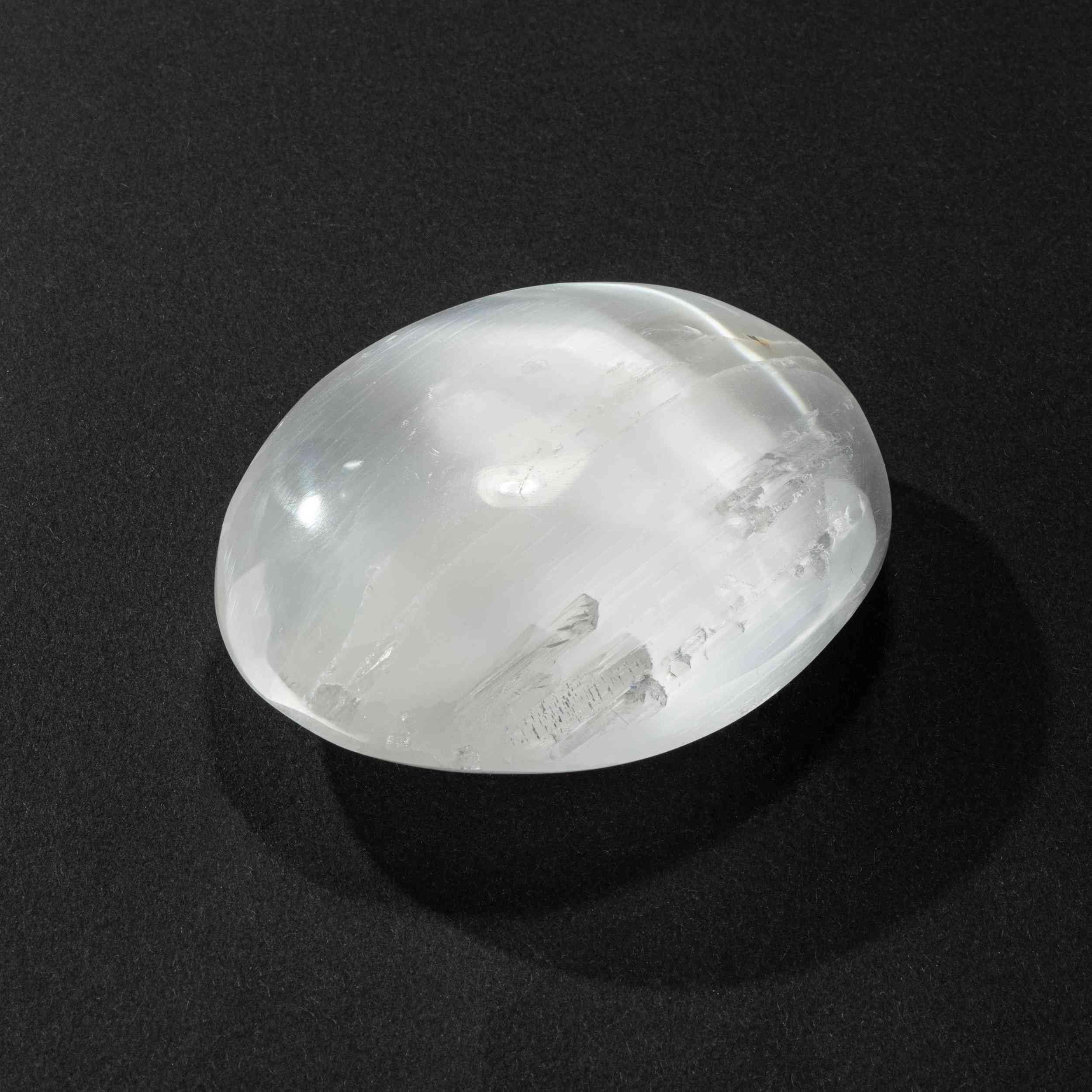 NKlaus Healing Crystals Selenit-Handschmeichler 9-10 cm 257g