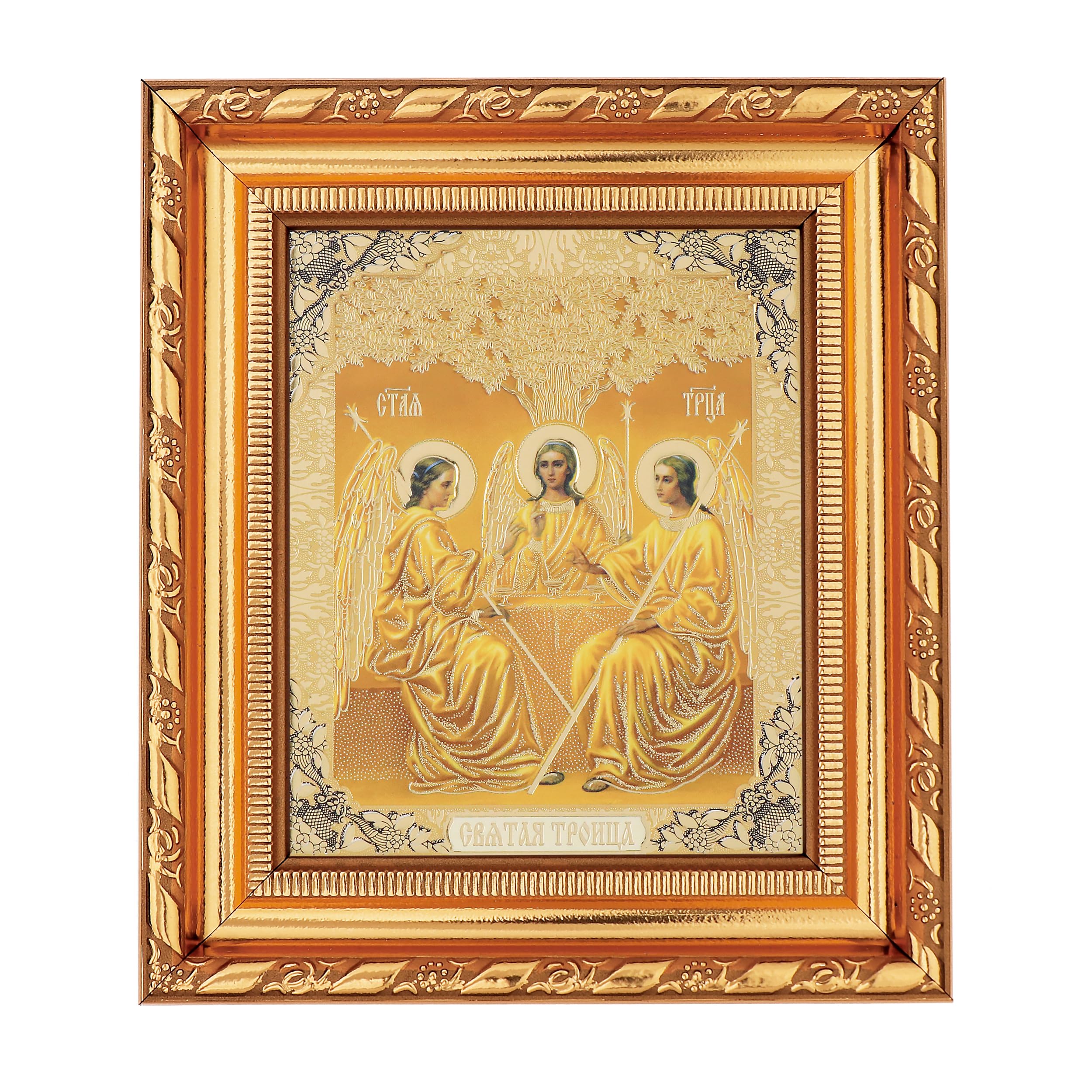 NKlaus Ikone Gottesmutter Siebenpfeilige 14x16cm Glas