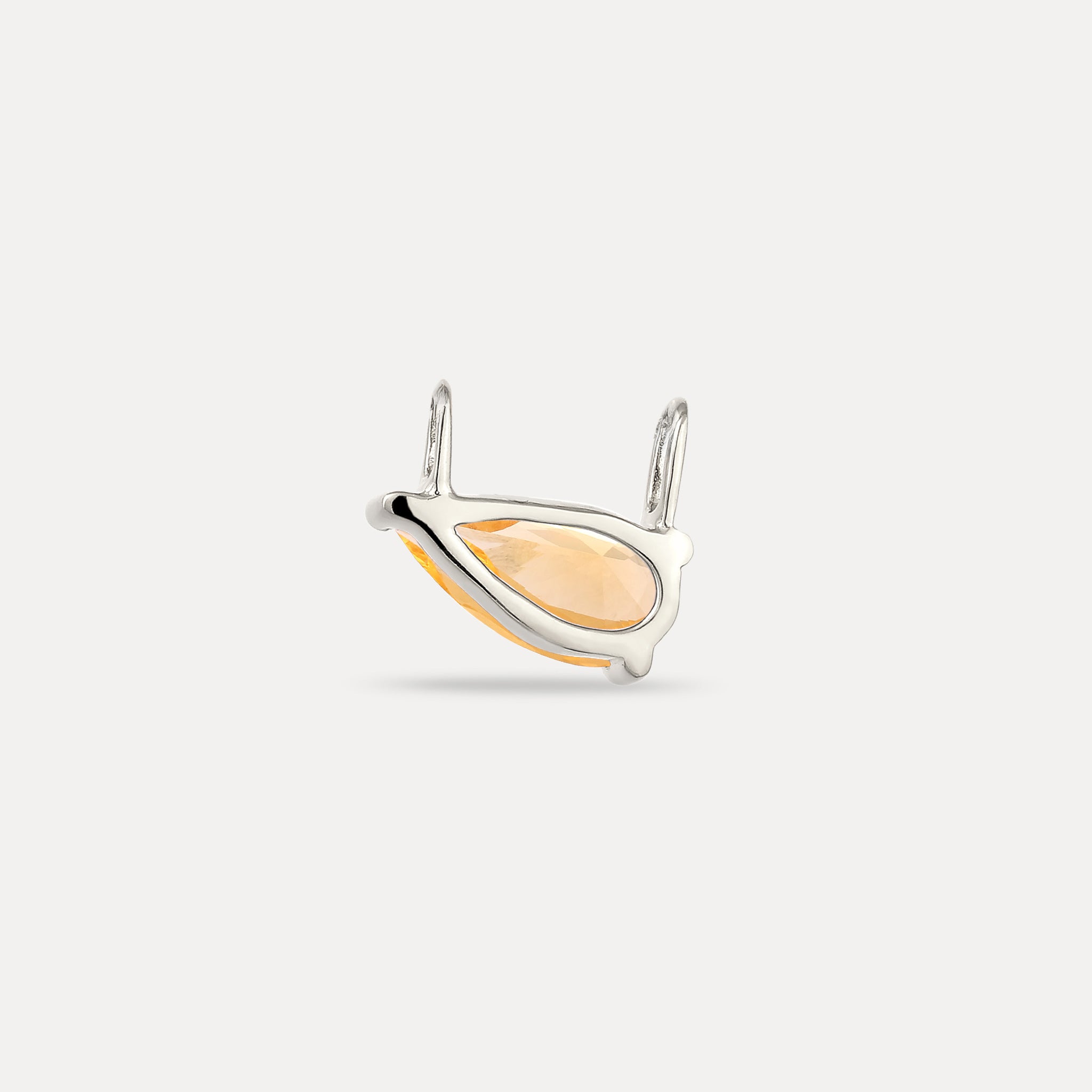 Stilnest Citrin Balance Drop Anhänger Gold Vermeil