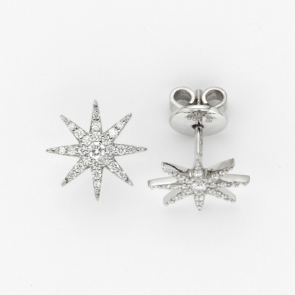 Eugen Rühle Stern 80.7887 Ohrstecker Gold Diamant 0,20ct