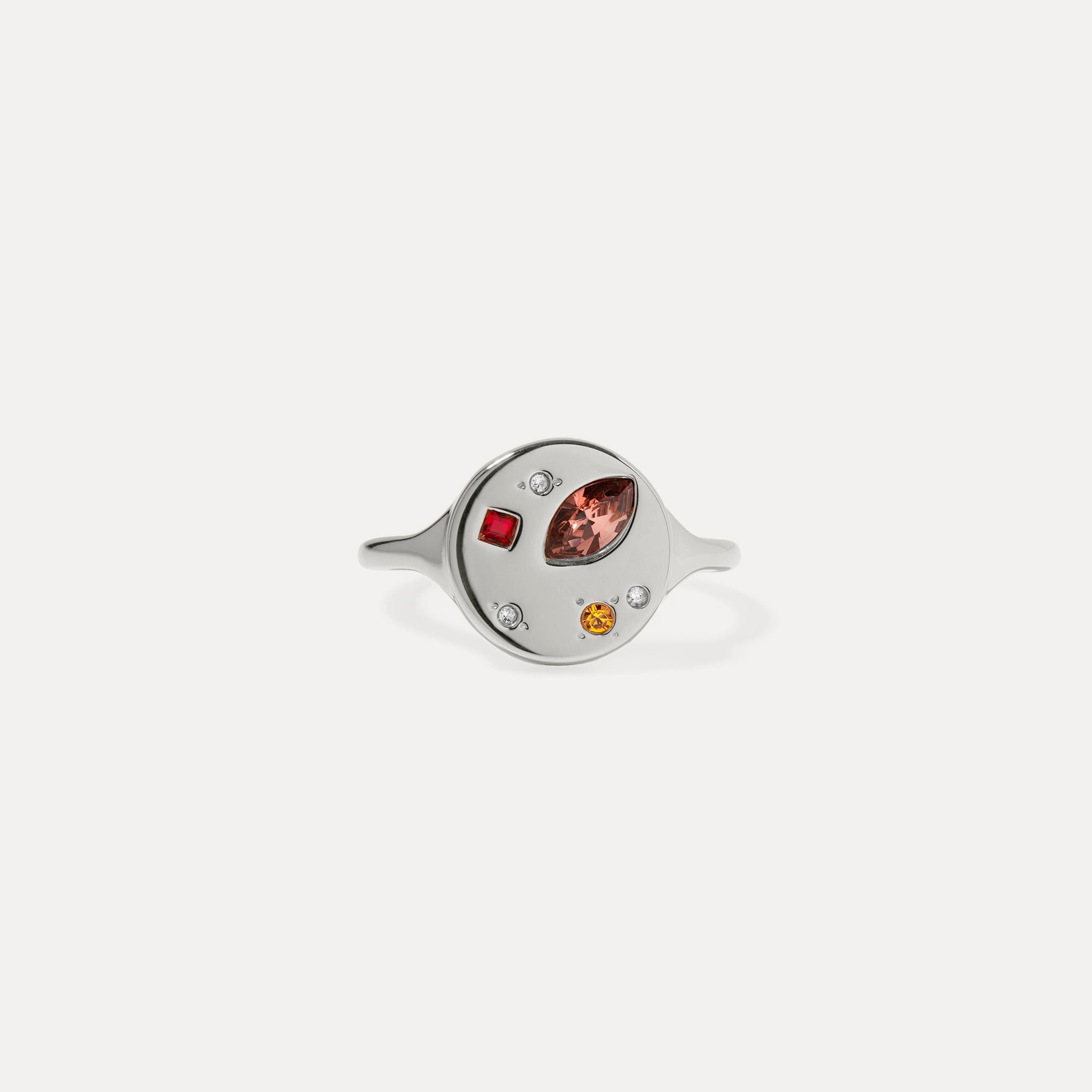 Stilnest Unique Myriad Ring 925 Silber 52 Edelsteine