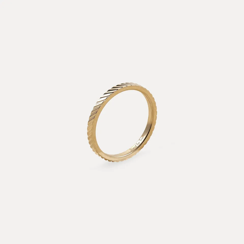 Stilnest Thin Fanned Fair Band Ring 585 Gold 54