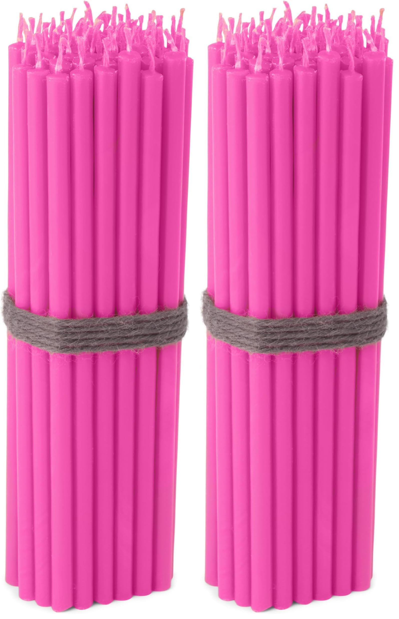 NKlaus CANDLES Stabkerzen Paraffin rosa 16cm 50St