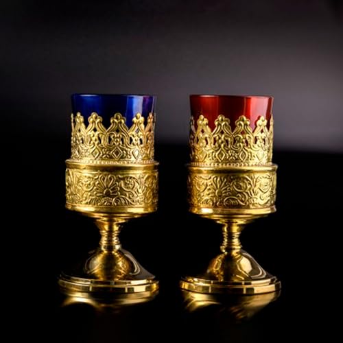 NKlaus Ewiglicht Öllampe Gold Messing vergoldet 13cm