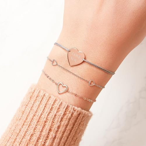 JEWLIX GB0007-R ID-Armband 585 Gold Herz Rosé
