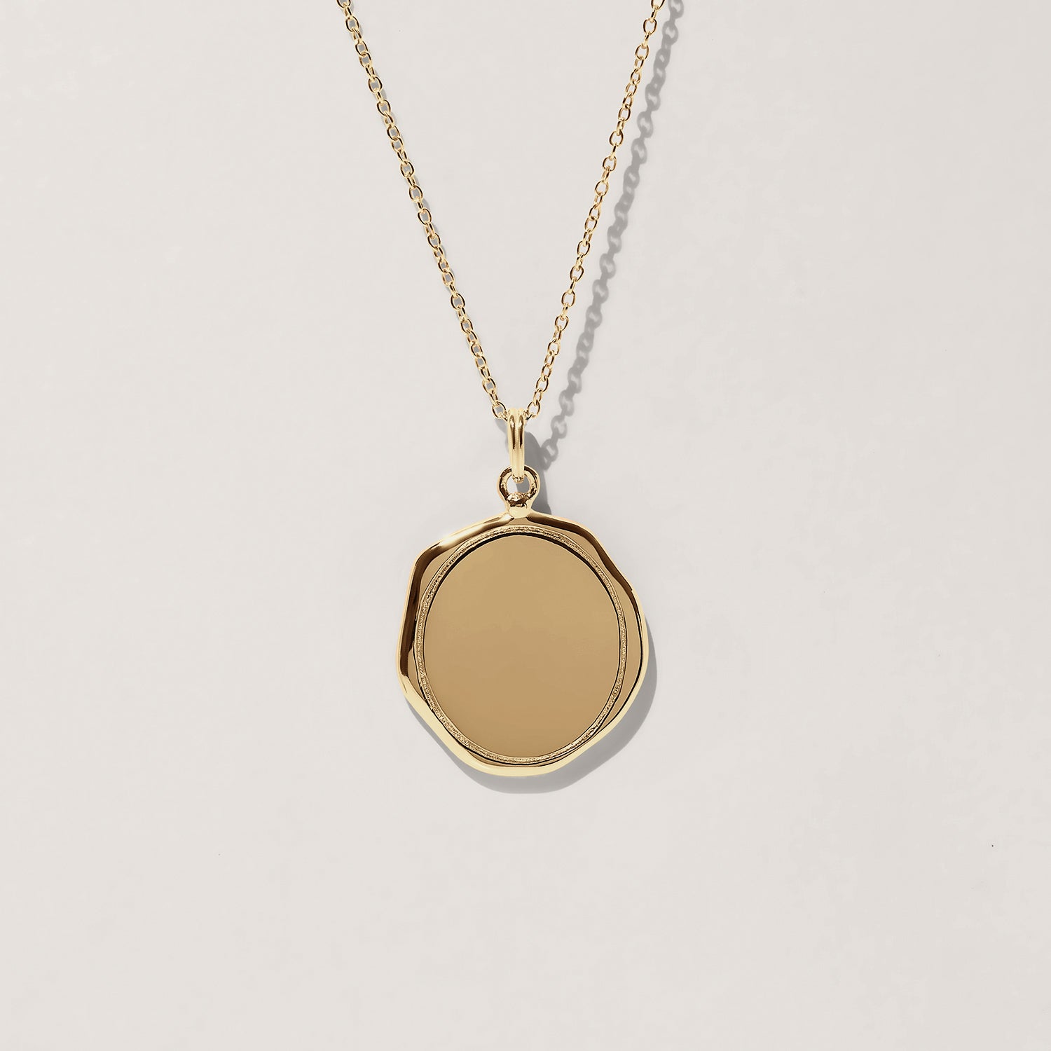 Stilnest Large Seal Kette Halskette 585 Gold gravierbar 45 cm